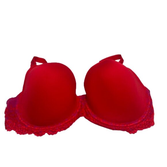 Wacoal Womens Embrace Lace T-Shirt Bra 34DD Red Pink Floral Underwire Seamless - Picture 3 of 16